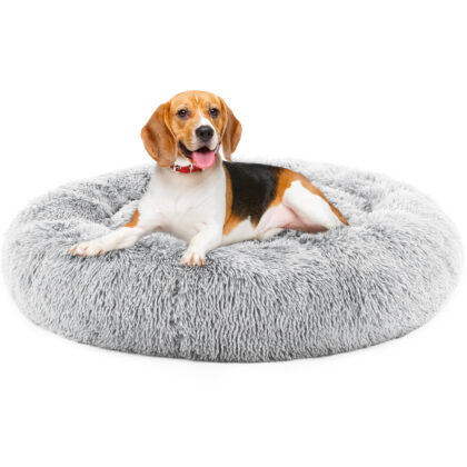 24 Inch Fur Cat Bed, Fits Up To 25 Lbs Pets