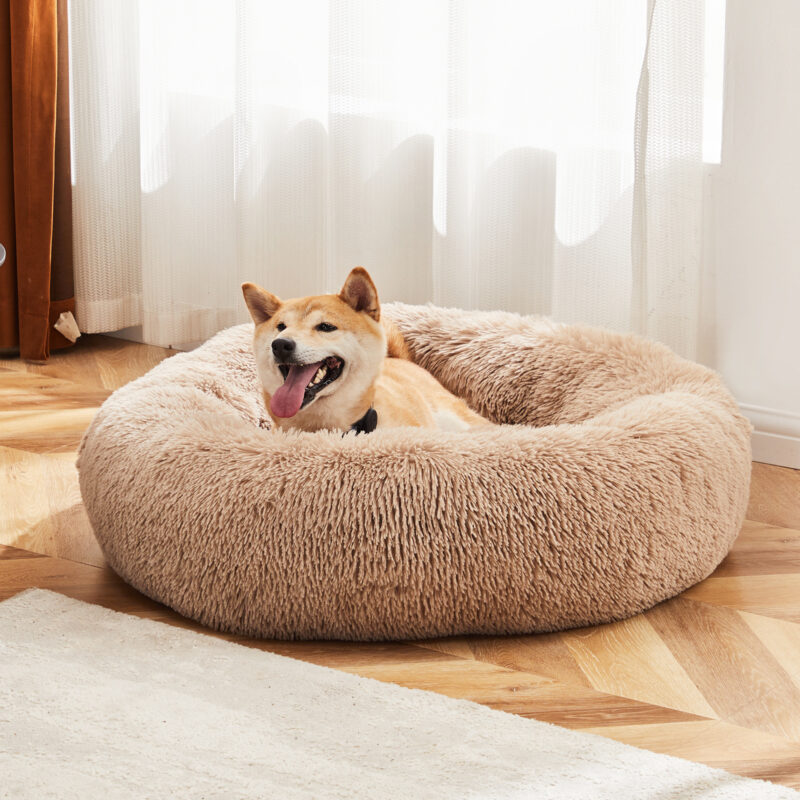 24 Inch Fur Cat Bed, Fits Up To 25 Lbs Pets - Image 8